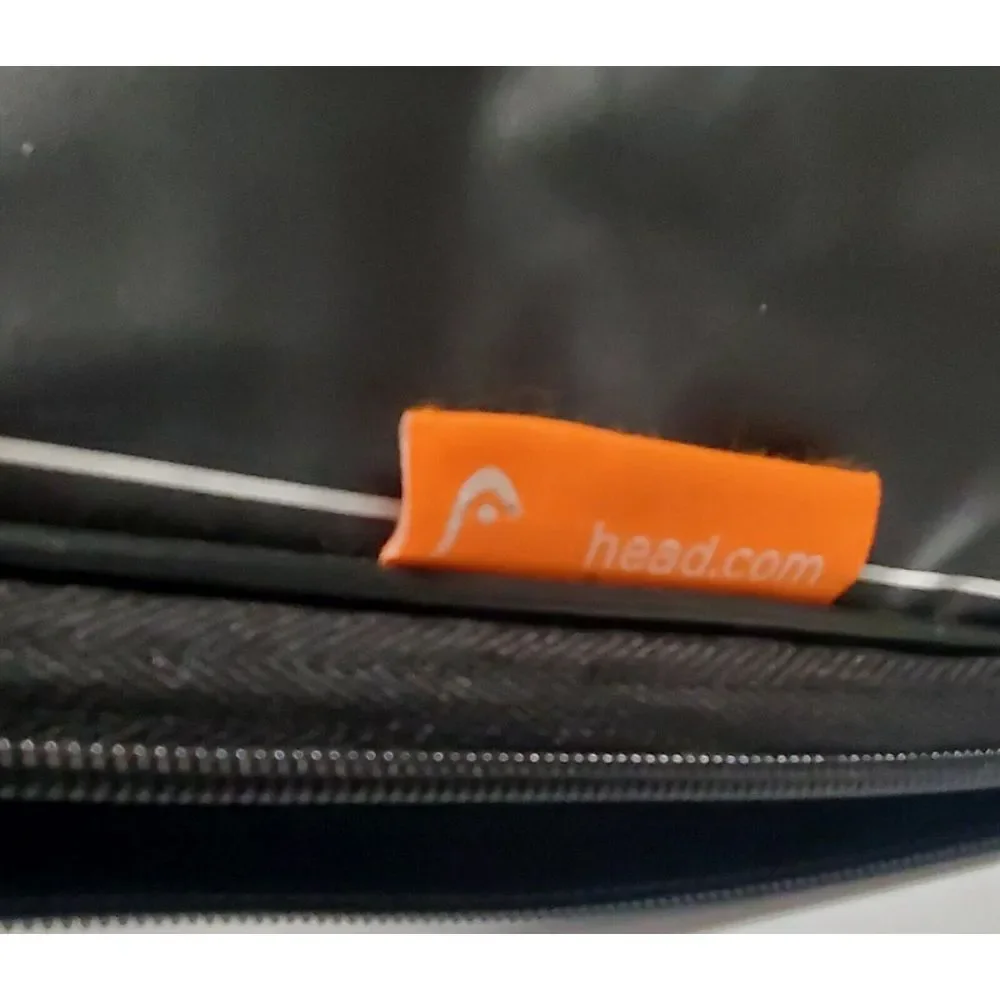 HEAD Tennis Single Racquet Cover Carrier Vinyl Black/White Zip 28.5x13.5x1.5